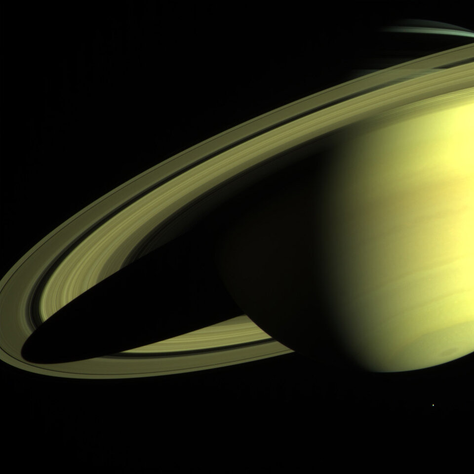 Imagem de Saturno obtida a 16 de Maio de 2004 a partir da sonda ESA-NASA, Huygens-Cassini
