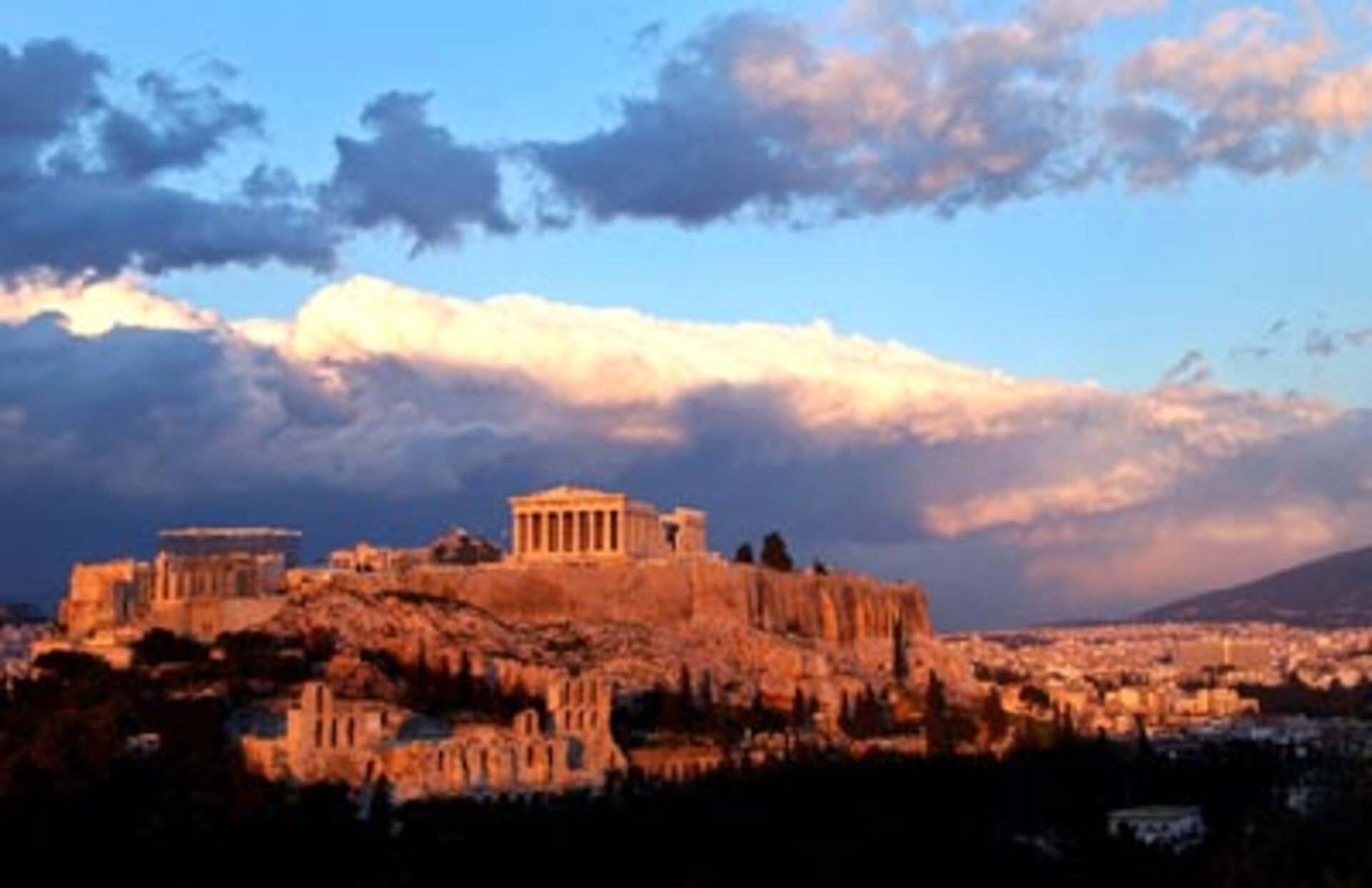 The ancient Acropolis in Athens
