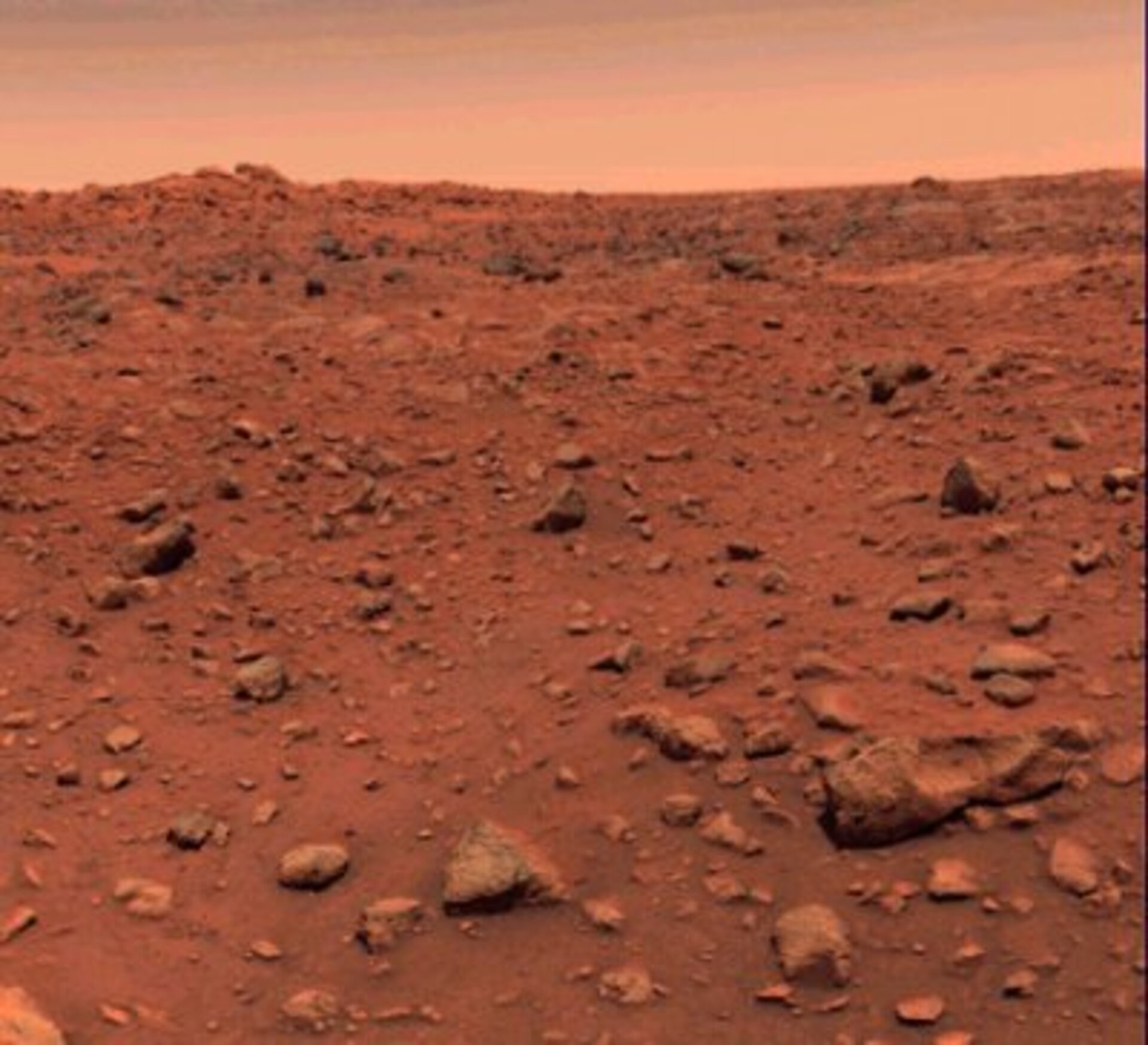 View of Mars from the Viking lander
