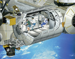 Artist's view of the Columbus laboratory