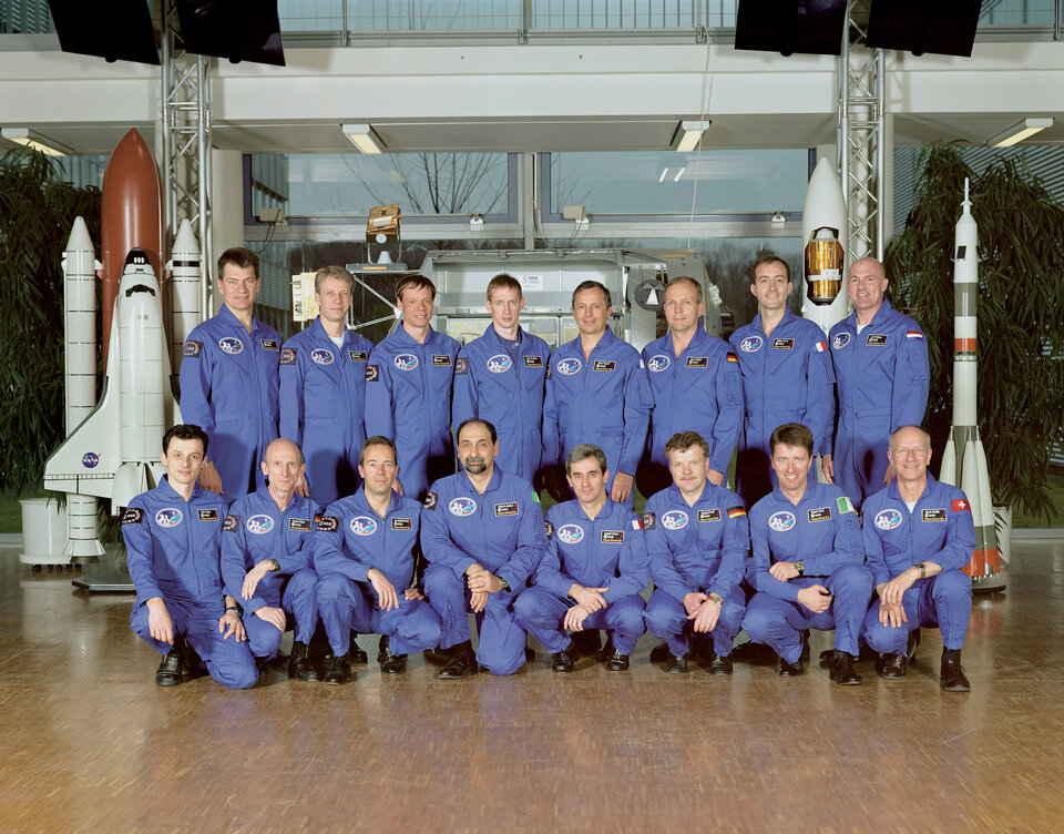 Les membres du Corps des astronautes européens