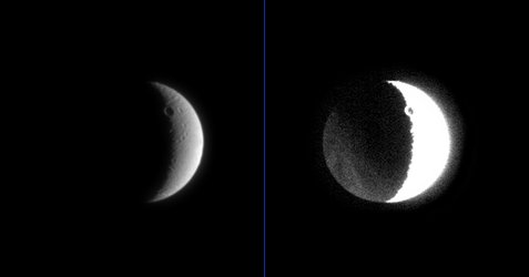 Dark side of Dione