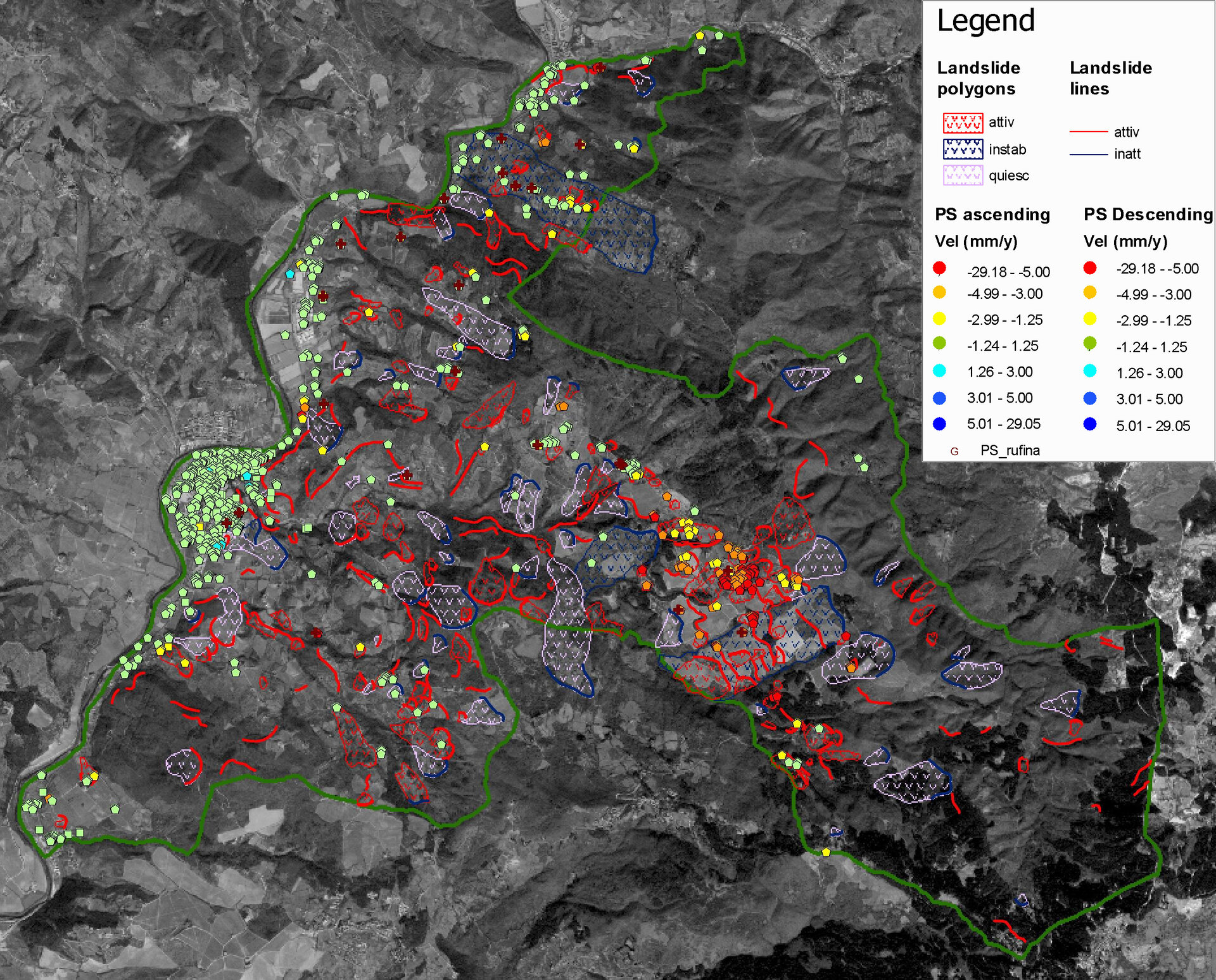 DUE SLAM (Service for Landslide Monitoring) product