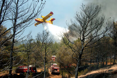 Firefighting aircraft near Marseille