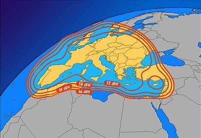 Hellas SAT 2 satellite coverage