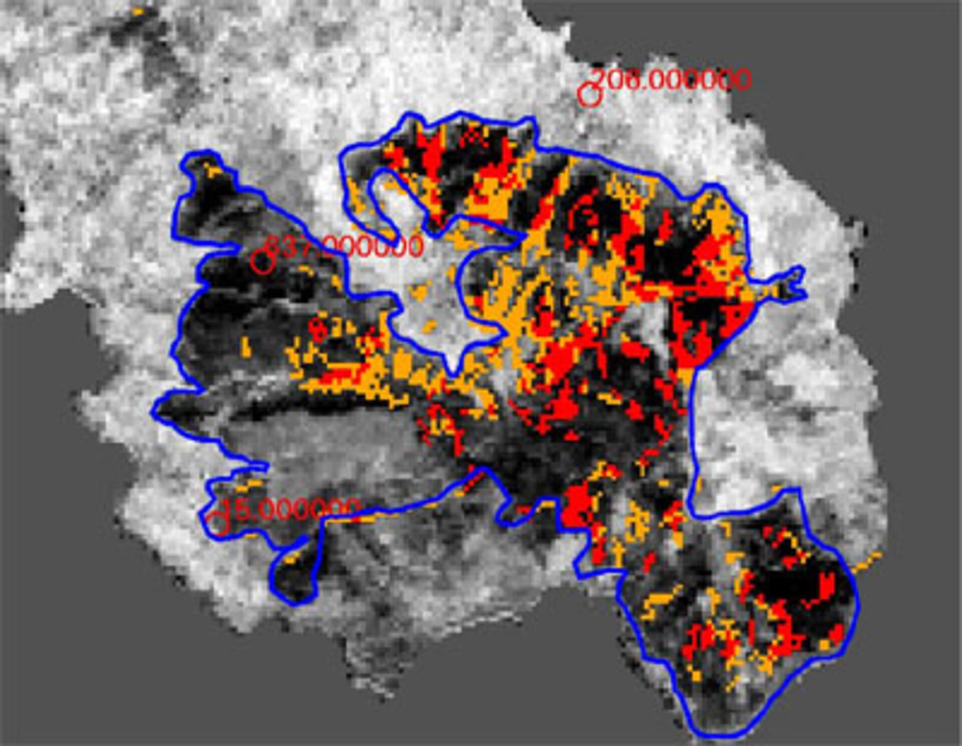 ITALSCAR core burn pixels identification on Elba Island
