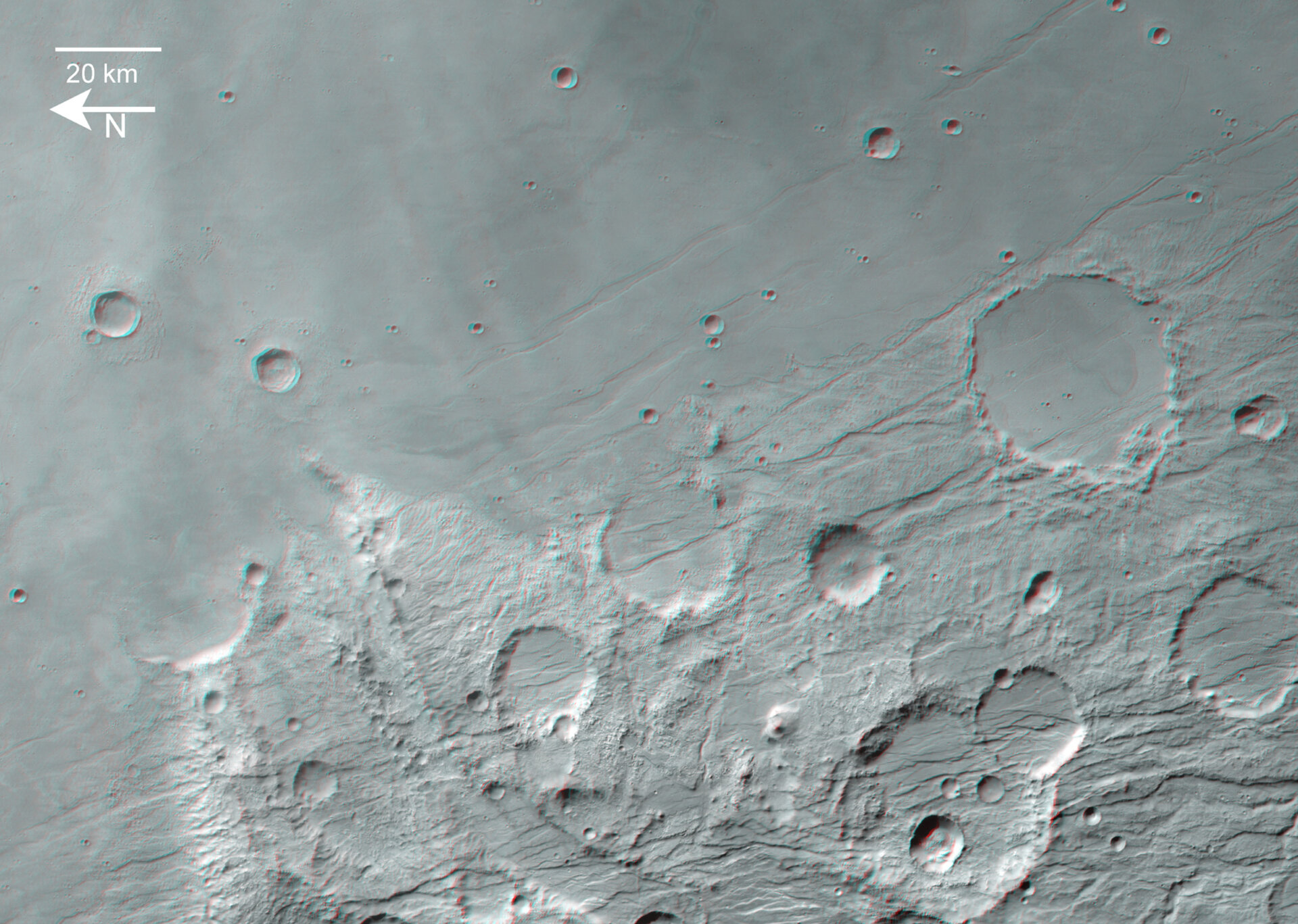 Claritas Fossae in 3D, wide view