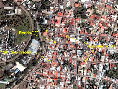 Close-up Matagalpa satellite view