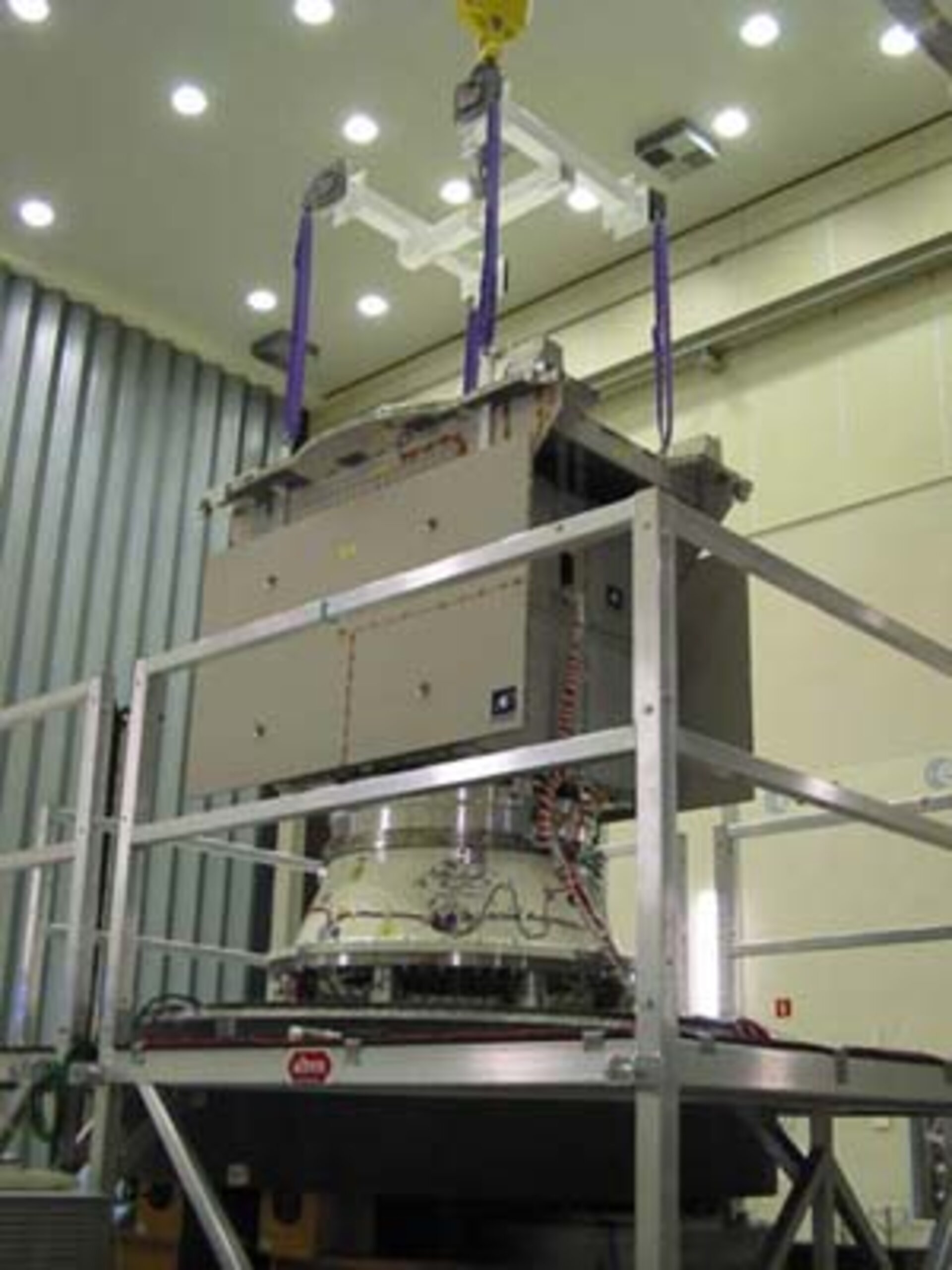 Galileo satellite structural model now in test at ESA's Space Research and Technology Centre (ESTEC)