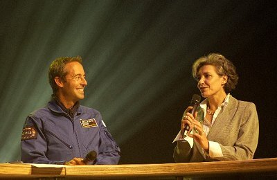Jean-François Clervoy and former ESA astronaut Claudie Haigneré