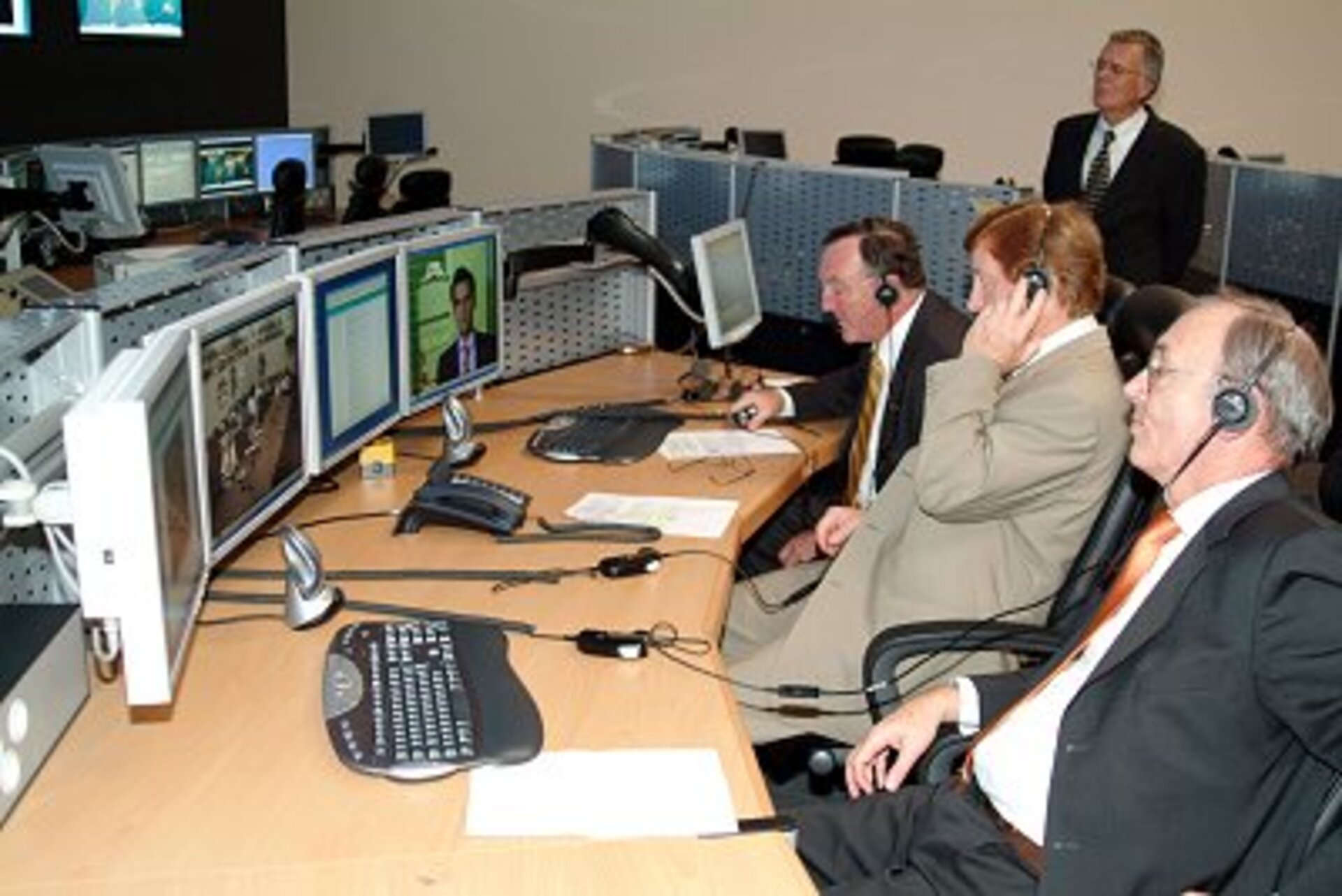 First connection via Columbus Control Centre during the inauguration ceremony