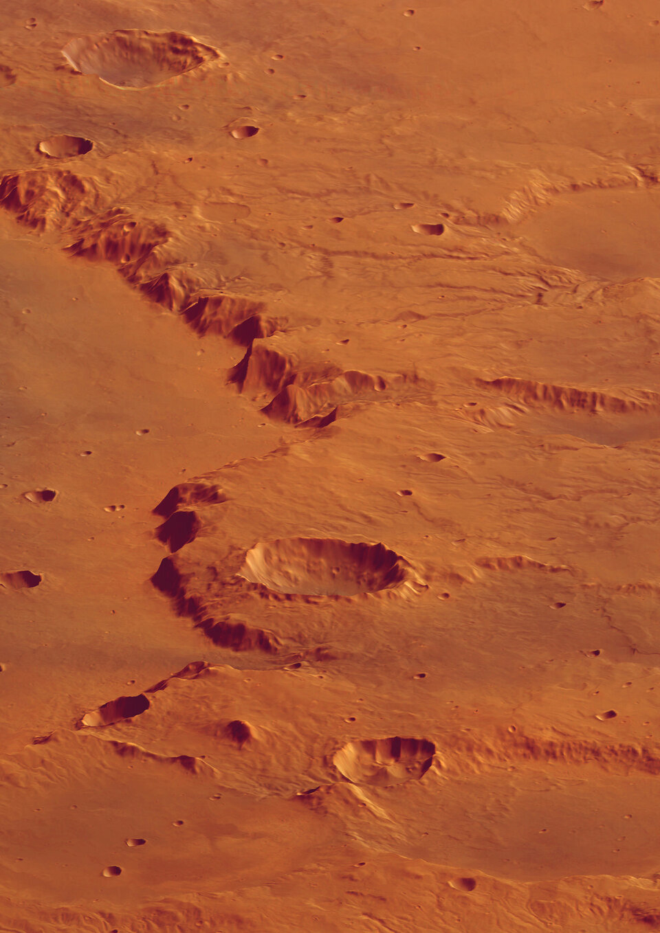 Immagine del bordo della cratera Huygens