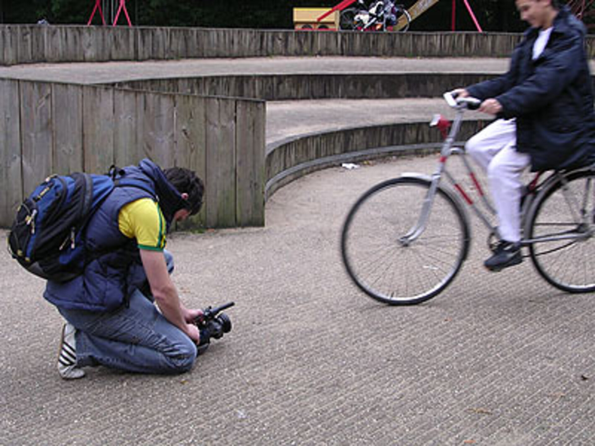 Shots for the DVD were recorded in the local park