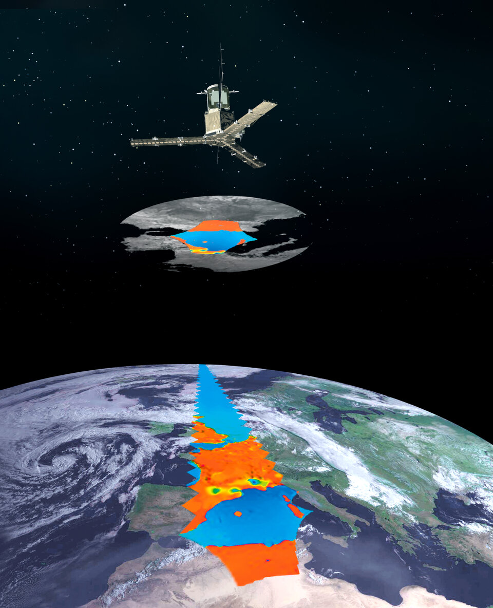 SMOS captures images of brightness temperature