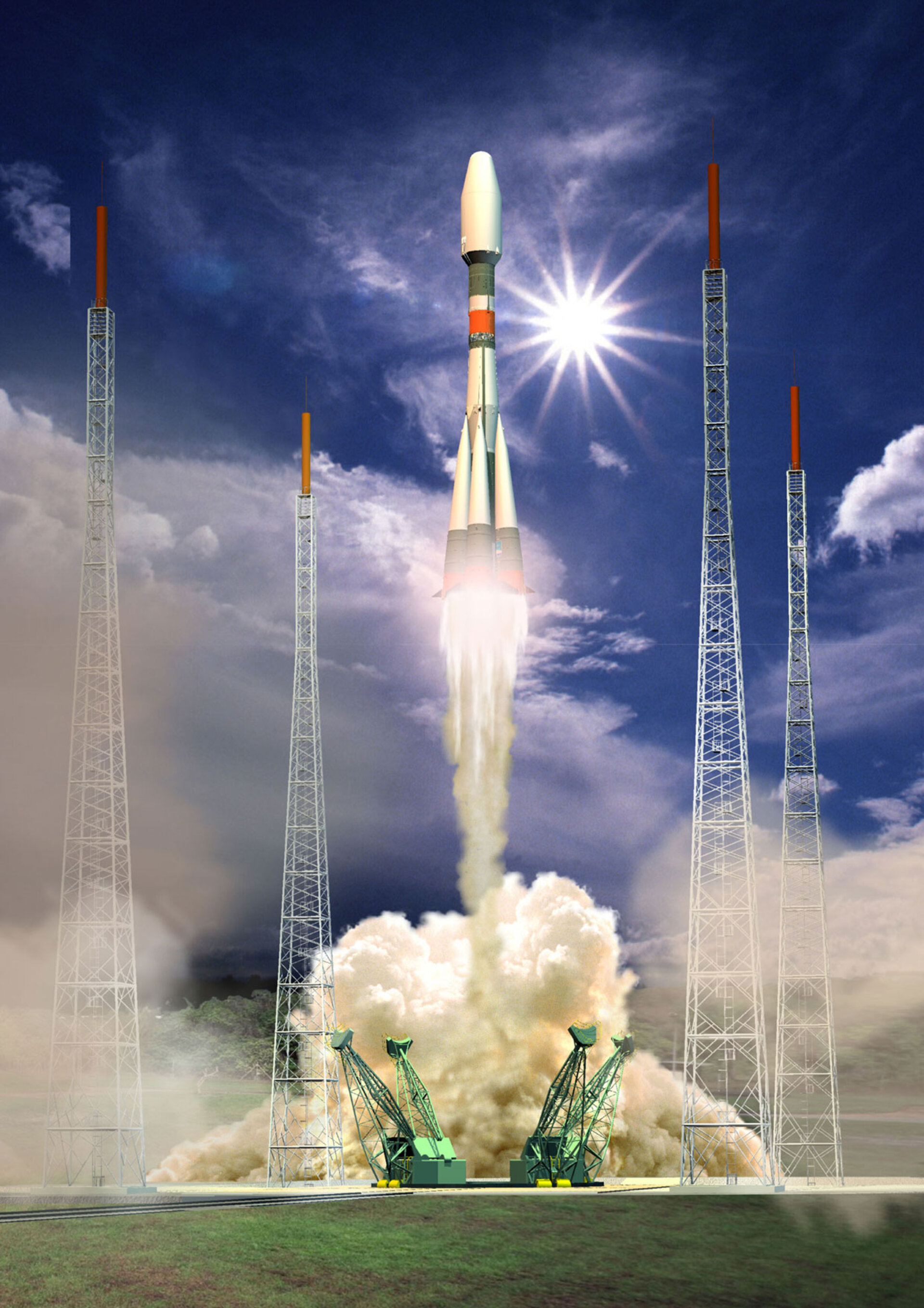 Artist's impression of a Soyuz/ST