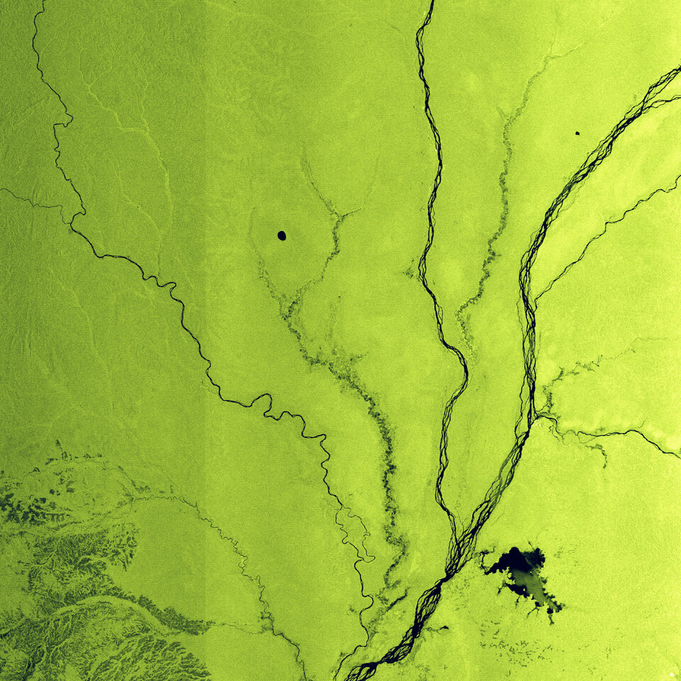 Lago Tumba e fiume Congo