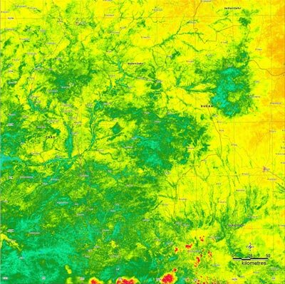 Vegetation map of the Darfur province