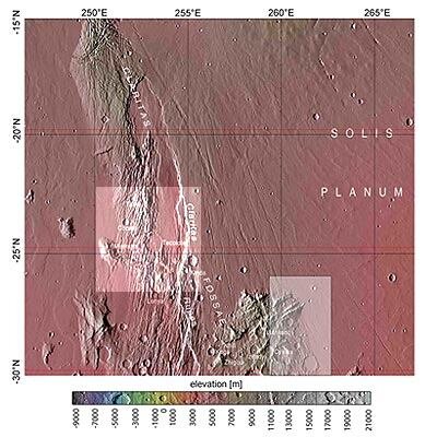 Map showing Claritas Fossae in context