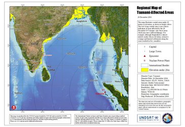 Regional map of tsunami-affected areas