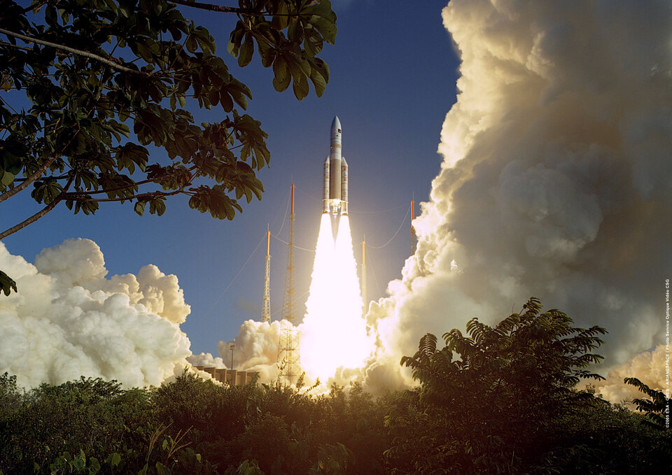 De lancering van de nieuwe Ariane 5