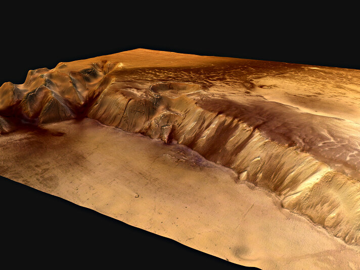 L'Echus Chasma visto in prospettiva