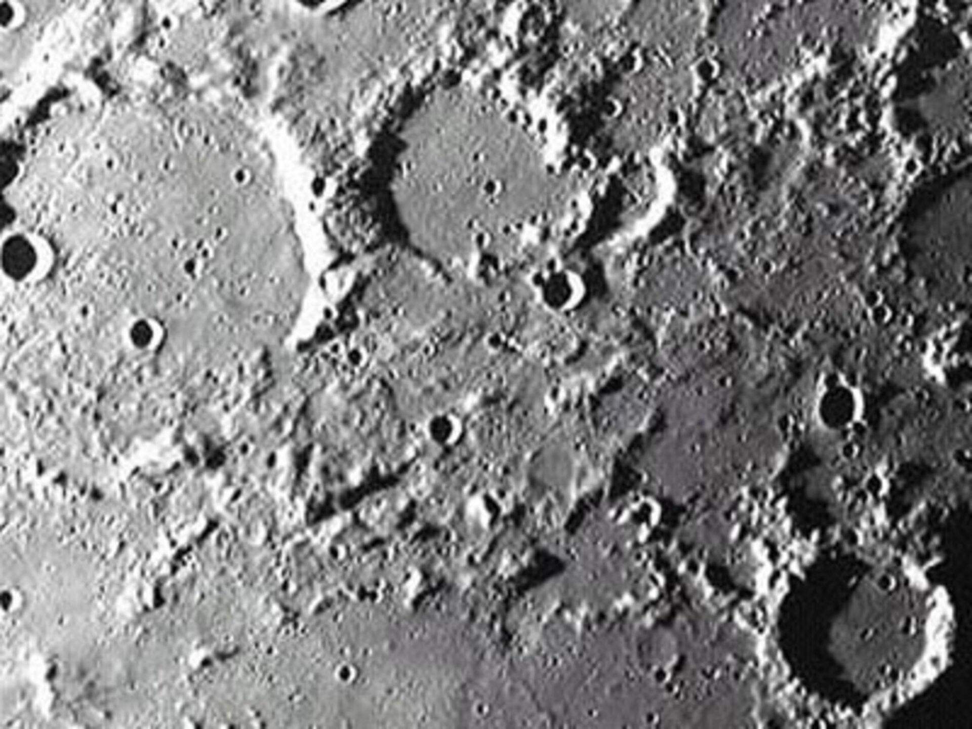 Lunar surface seen by SMART-1's Amie camera