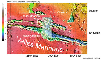 Map showing location of the chasmas in context