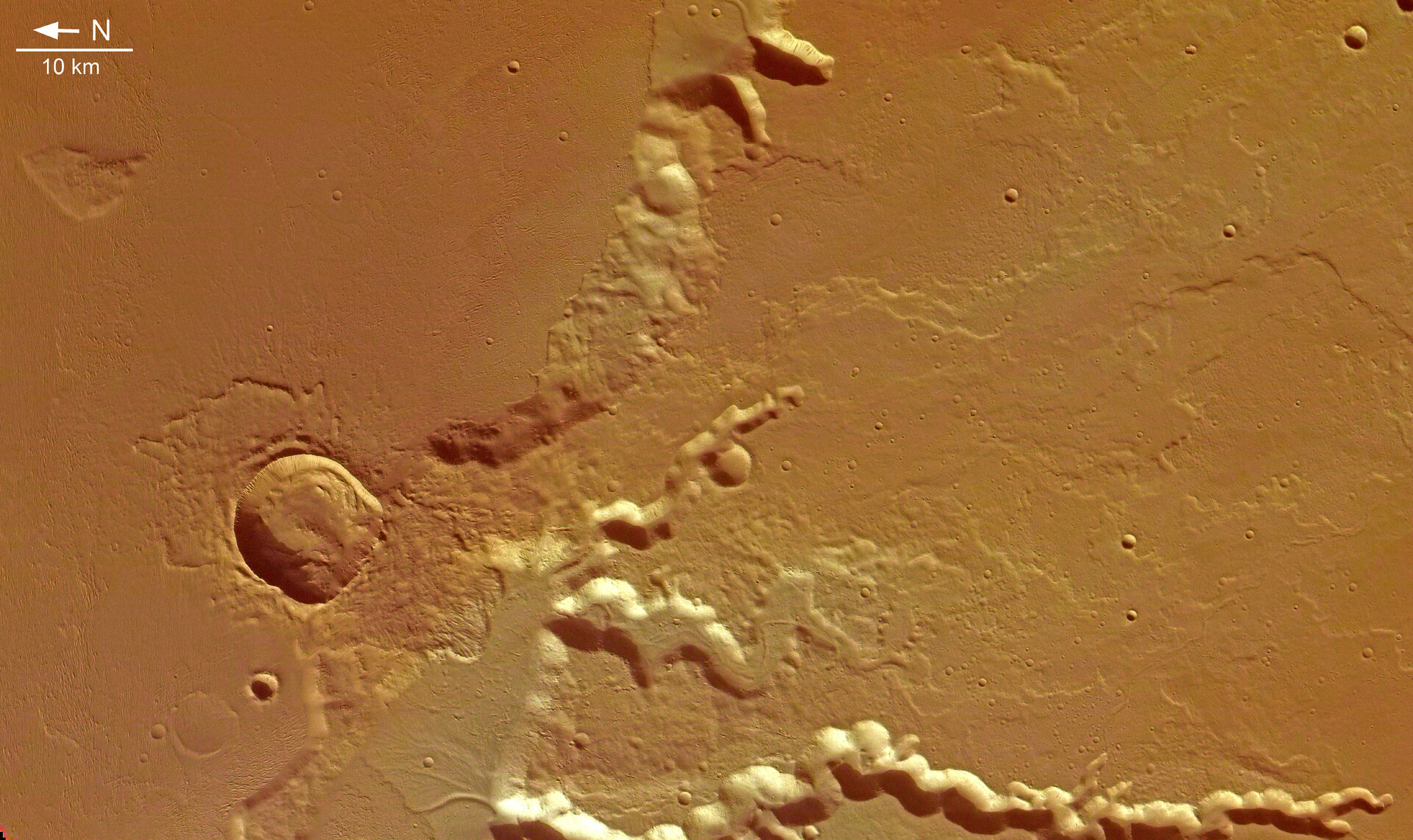 Medusa Fossae in colour