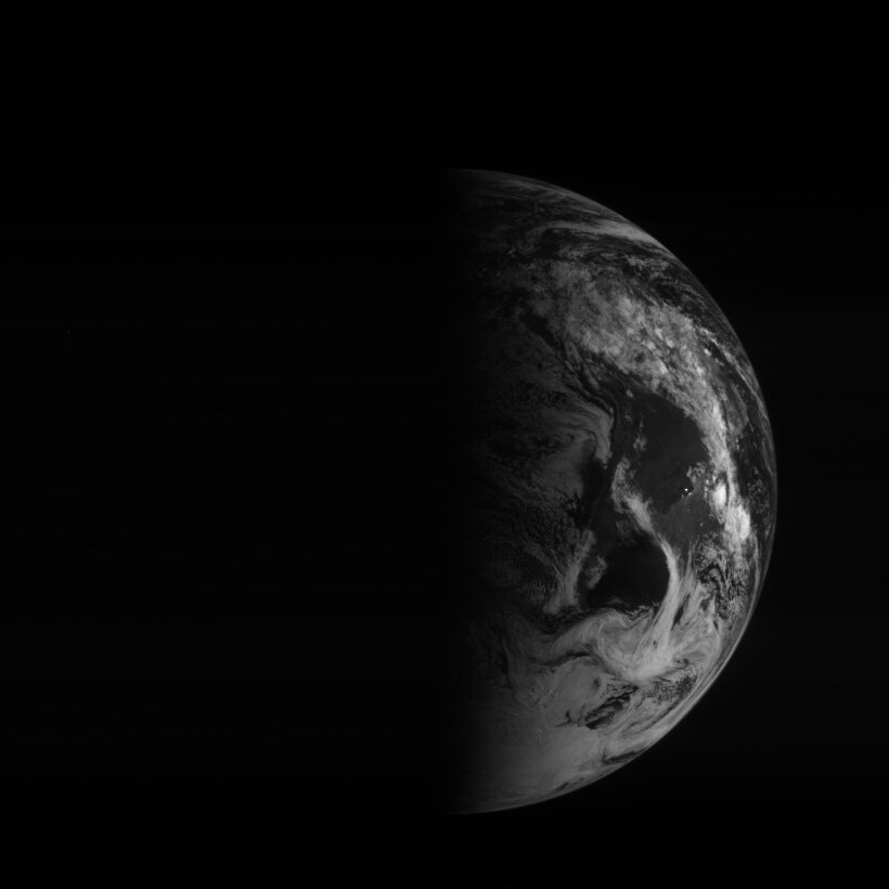 Blick auf die Erde um 13:45 Uhr MEZ am 5. März 2005