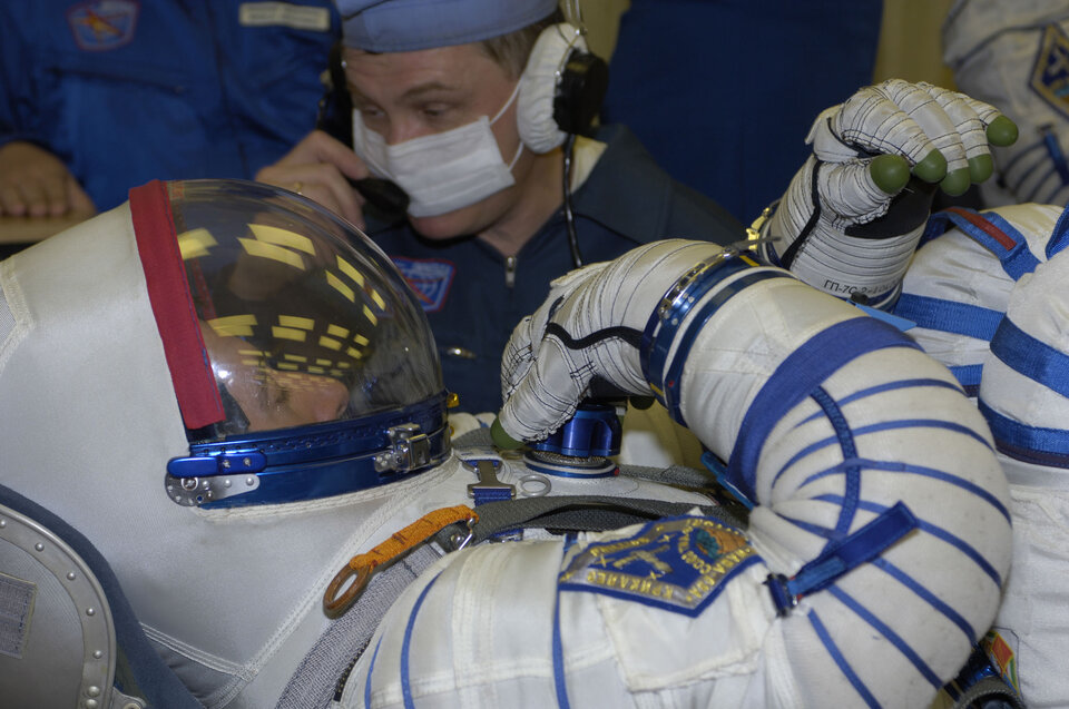 Gli ultimi test alla tuta spaziale di Roberto Vittori