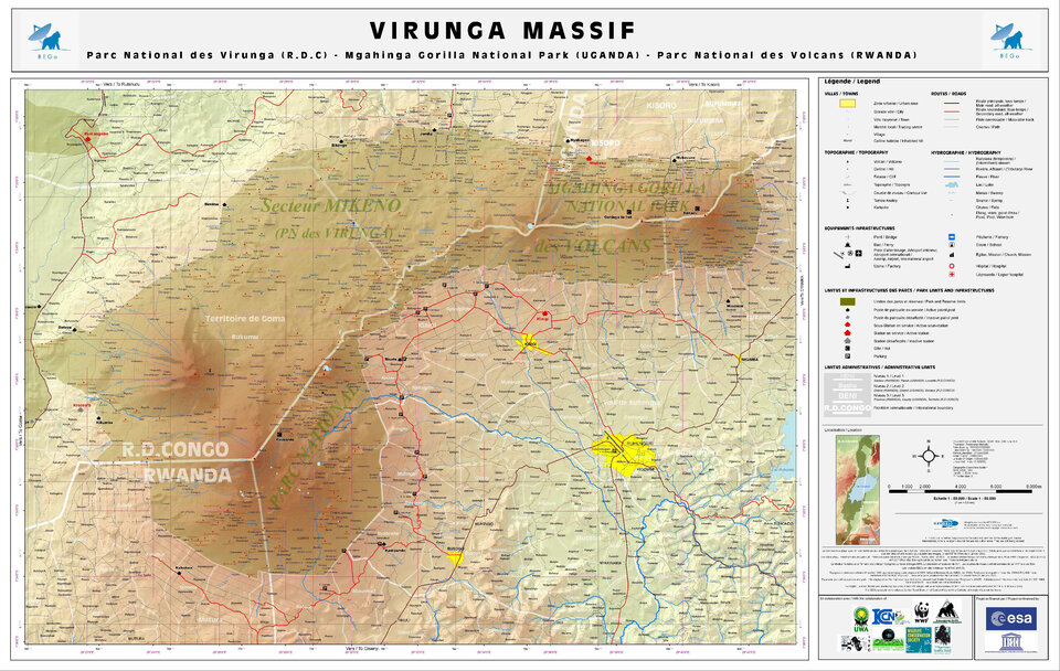 BEGo map of the Virunga massif