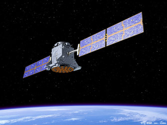 GSTB-V2/A in orbit (artist's impression)