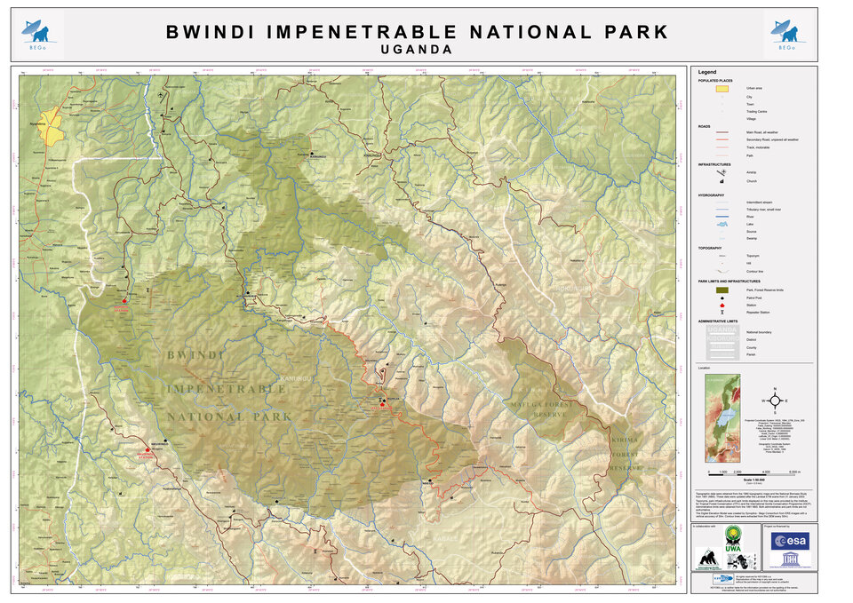 Map of Bwindi