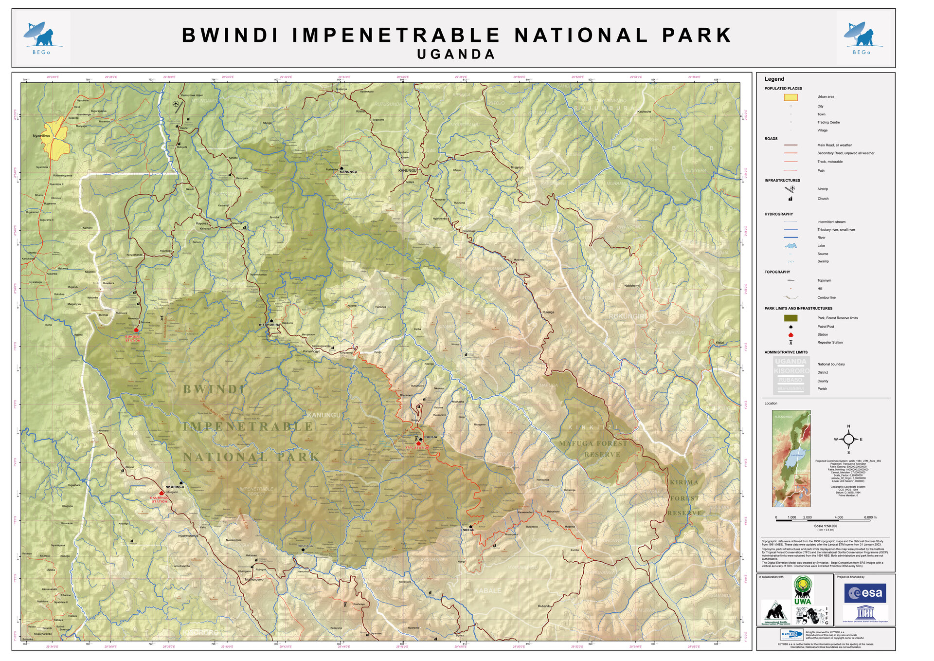 Map of Bwindi