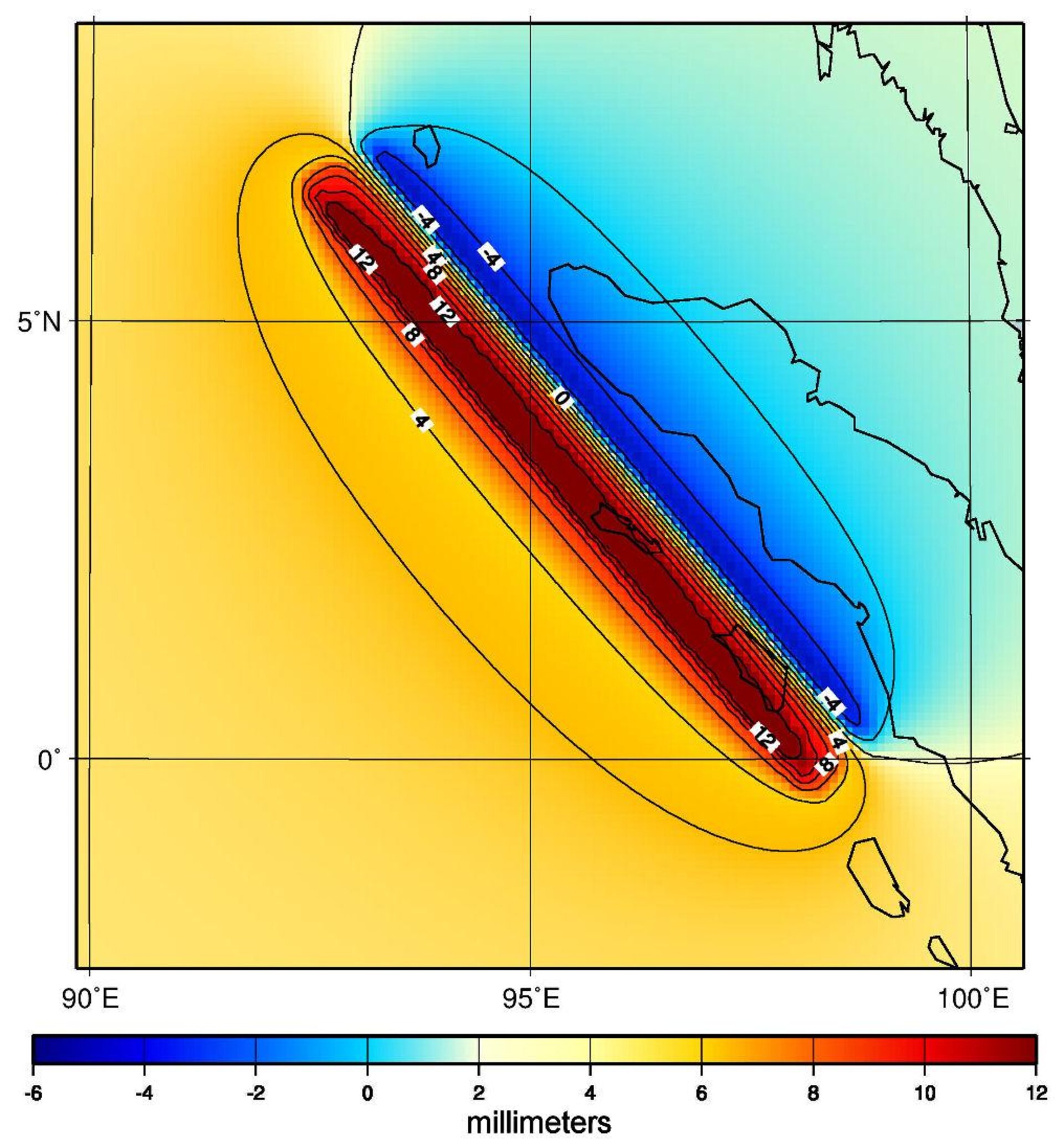 Seafloor and geoid displacements