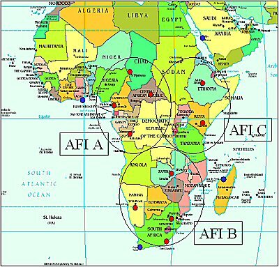 Stations de référence EGNOS en Afrique