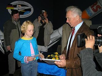 Immer gern gesehener Gast: Sigmund Jähn, berühmtester Bürger aus Morgenröthe-Rautenkranz