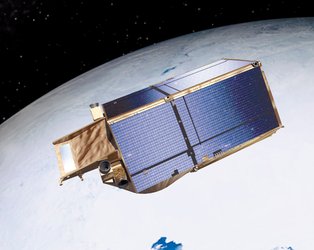 Artist's impression of CryoSat in orbit