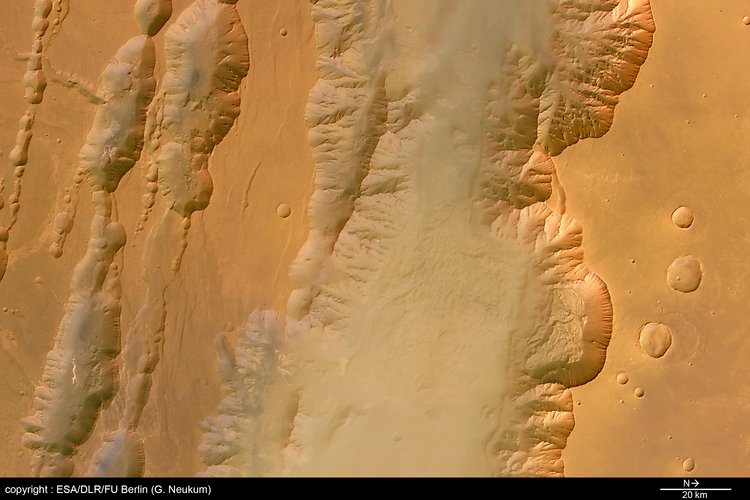 Colour view of Coprates Chasma and Coprates Catena