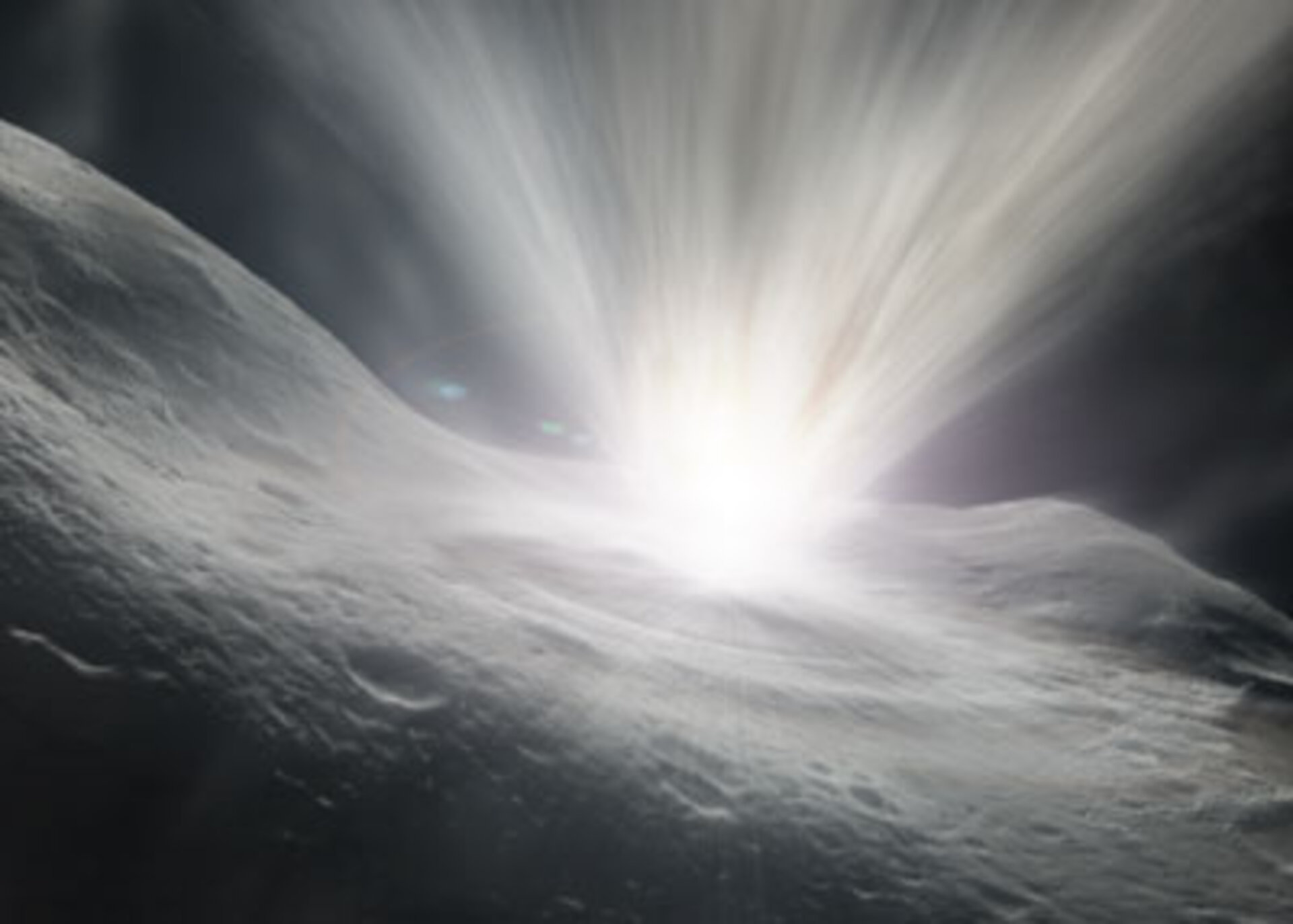 Illustration af, hvordan sammenstødet med kometen kan komme til at se ud.