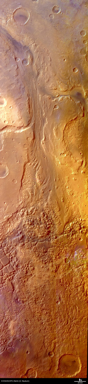 Pan over Iani Chaos and Ares Vallis