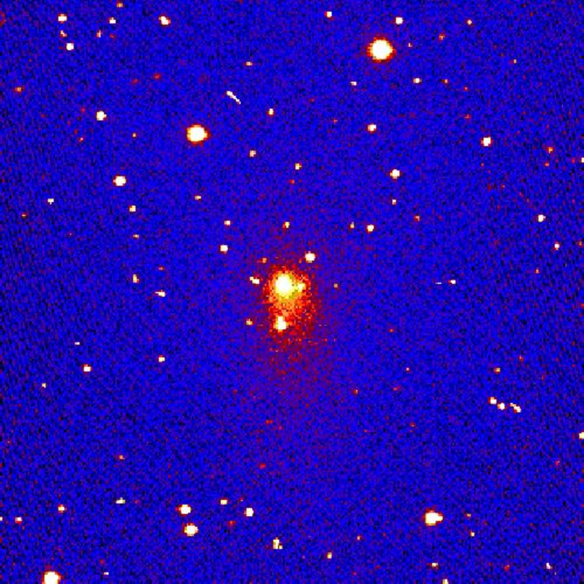 False-colour representation of comet brightness (still)