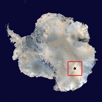 Location of Concordia Station at Dome-C