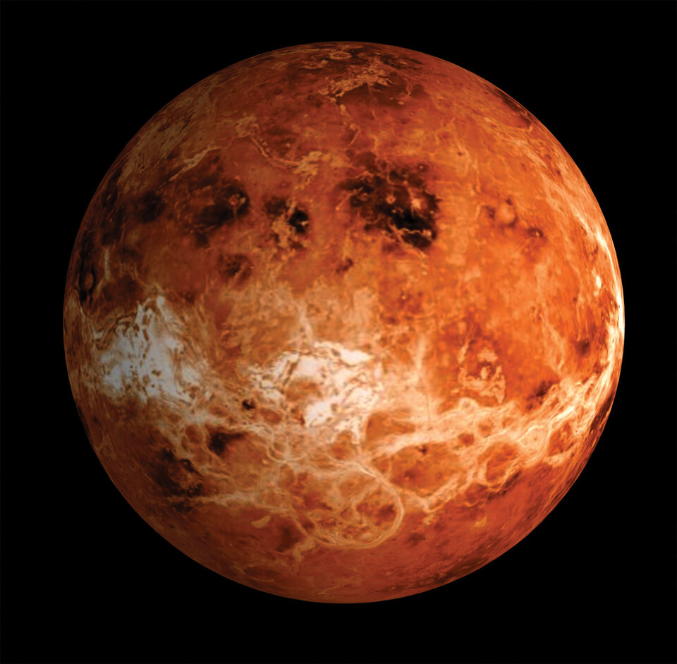 Radarbeeld van Venus