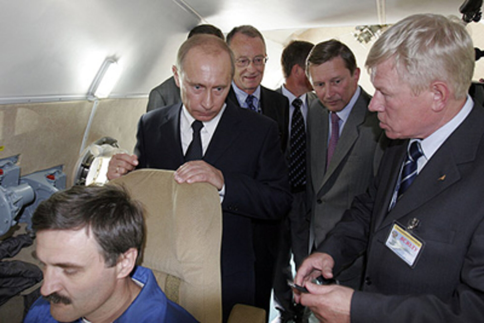 President Vladimir Putin inside the Clipper mockup