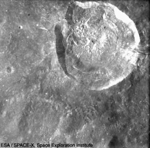 SMART-1 view  of Glushko crater