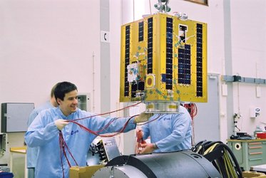 SSETI Express being moved to the vibration table