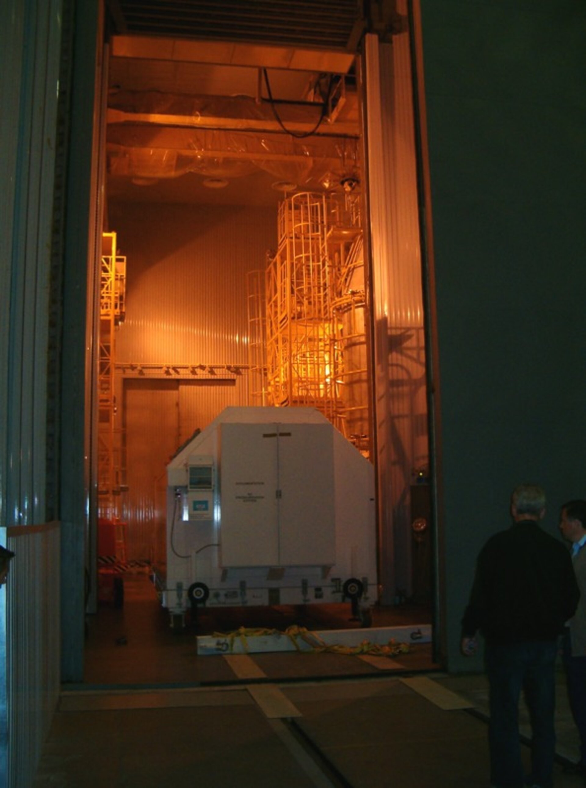 CryoSat container in airlock