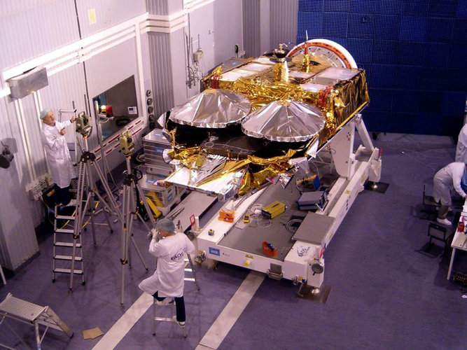 CryoSat undergoing alignment measurements