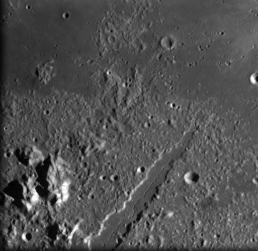 Vallis Alpes on the Moon, seen by SMART-1